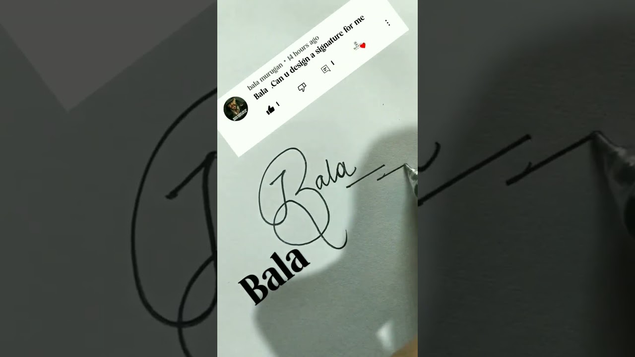 Bala name simple signature style impressive signature 🔥❤️❤️🤩🔥