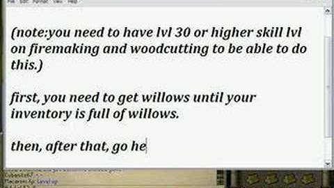 Level up firemaking and woodcutting fast!