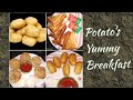 Easy Three 🥔 Potato Snacks // Homemade Breakfast Recipe #breafastrecipe#youtubevideo#potatorecipe