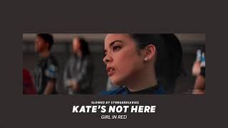 ( slowed down ) kate’s not here