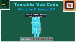 Tamable Mob Code in Bloxd.io! Wealth