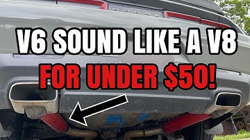 How to make your V6 Sound like a V8 exhaust!! CHEAP!! Cold starts & Revs!!!