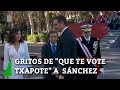 Gritos de "Que te vote Txapote" a Pedro Sánchez a su llegada al desfile del 12 de octubre