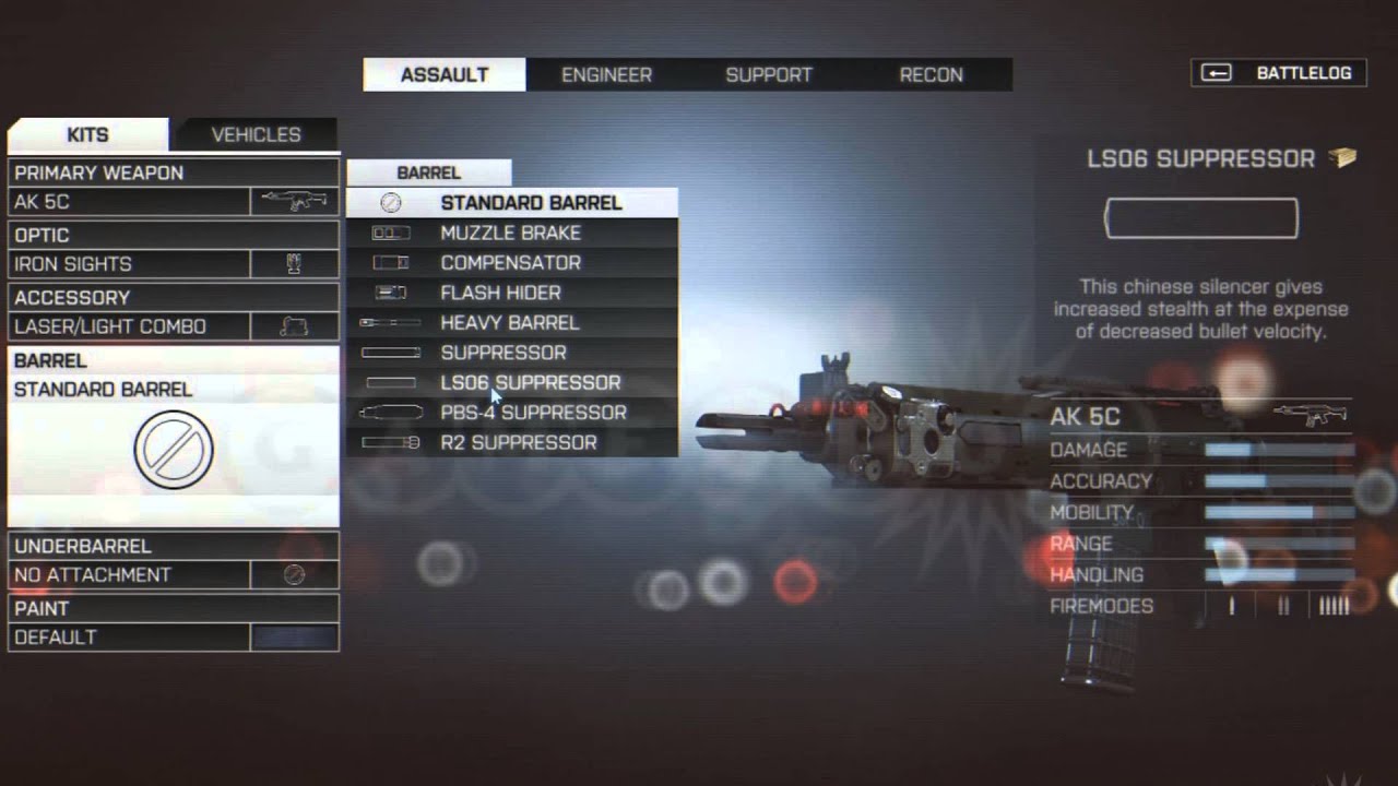 Battlefield 4 Assault Class Breakdown - All 37 weapons optics