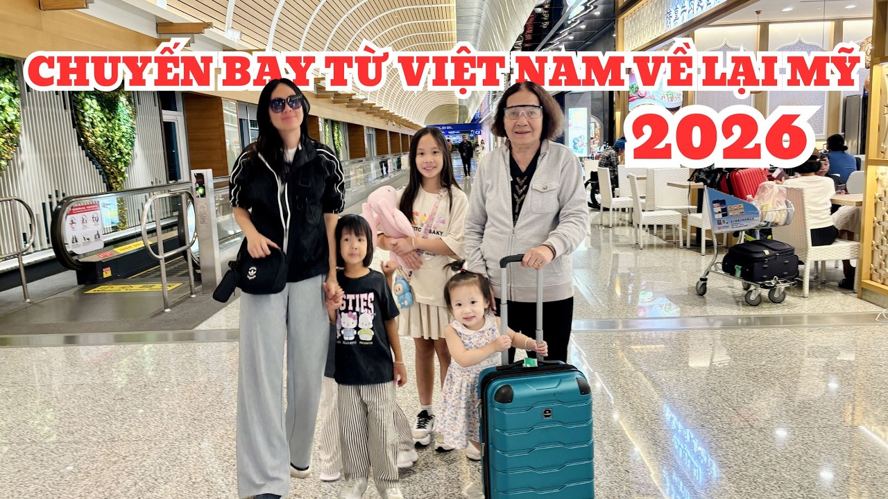 HÀNH TRÌNH VỀ MỸ: VỪA RA SÂN BAY THÌ NHẬN TIN DELAY || ĂN GÌ Ở MỸ