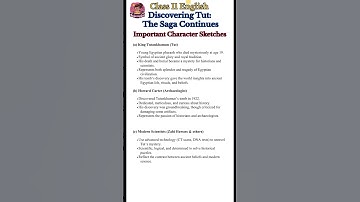 Discovering Tut – Character Sketches Simplified | Class 11 English