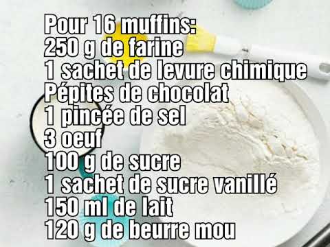 #muffins-#recette-#recettefacile-#chocolat-muffins-aux-pépites-de-chocolat