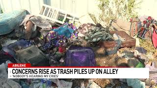 Health concerns rise as trash piles up on alley, 'nobody's hearing my cries'