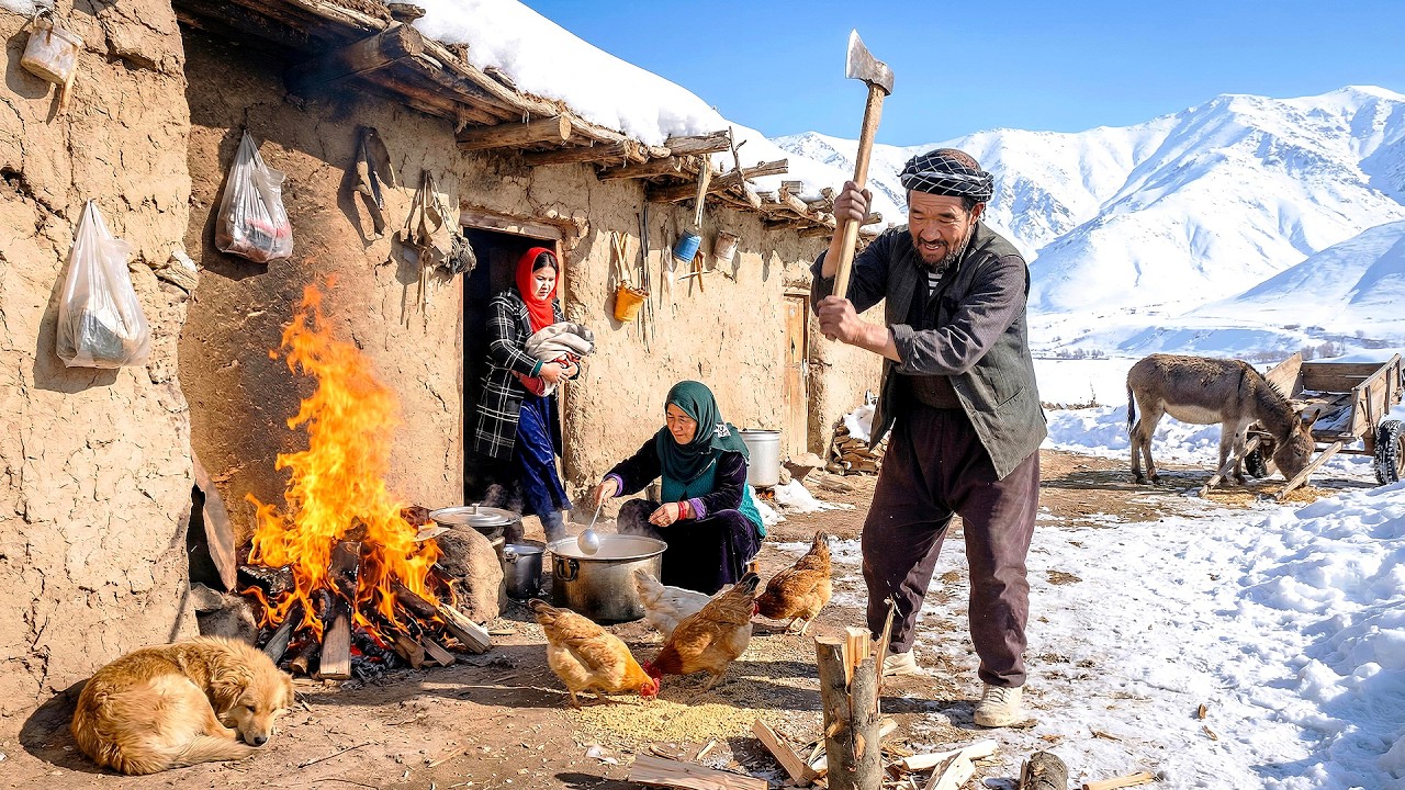 Surviving Winter in an Afghan Village | Traditional Cooking & Real Life