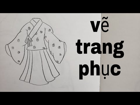 Cách vẽ trang phục cổ trang đơn giản bằng bút chì, vetranhbutchipencildraw