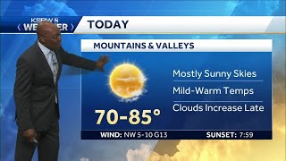 Cool to Warm Temps, Clouds Increase