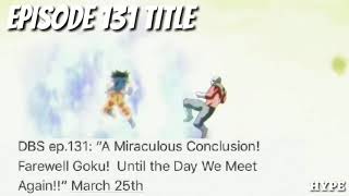 Dragon ball super final episode spoilers