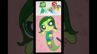 Disgust as powergirl 💚 #shorts #ytshorts #digitalart #transformation