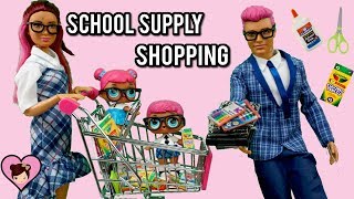 LOL Teachers Pet Family Goes School Supply Shopping - Barbie Supermarket Toy
