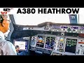 Piloting AIRBUS A380 into London Heathrow