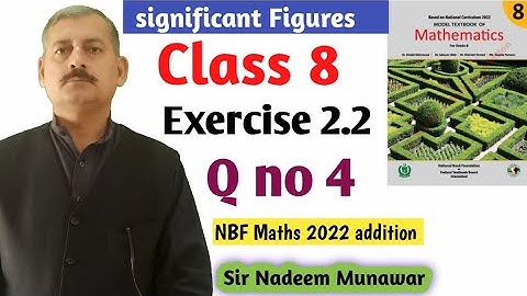 Class 8 Exercise 2.2 Q no 4 NBF Maths Ex 2.2 federal  board New Book 2022  Sir Nadeem Munawar