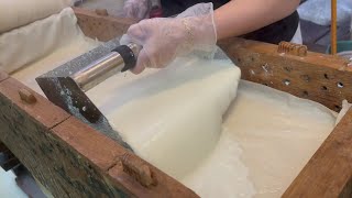 手工豆腐皮,千張干豆腐製作達人/How to Make Tofu Skin in The Traditional Way-台灣街頭美食-台灣傳統美食