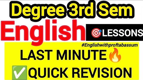 🎯📚 Degree 3rd Sem Lessons ONE SHOT! | All Chapters in Just 🕒11 Mins 💯🔥 #3rdsem #3rdsemexam 