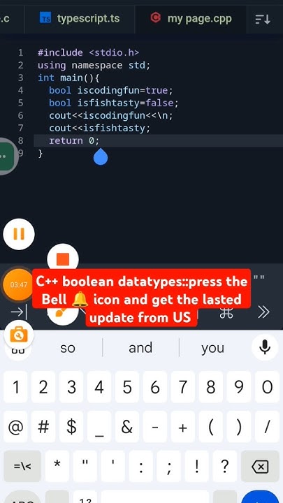 C++ Boolean Data types Variables #shorts #c++#booleanfunction #cout # ...