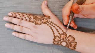 Stylish New Mehndi Design For Hands Easy Floral Mehndi Designs Simple Mehndi Design For Backhand Youtube