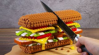 MOUTHFUL Sandwich Recipe! Cooking with LEGO in real life