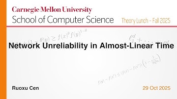 Ruoxu Cen: Network Unreliability in Almost-Linear Time