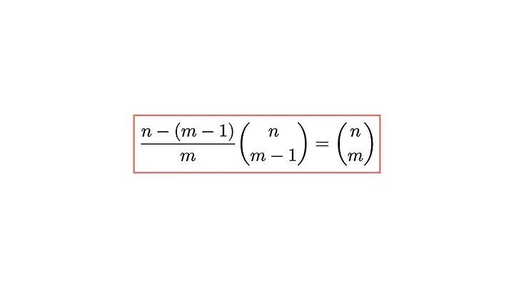 A recursive formula for combinations