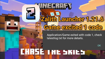 How to Fix Game excited code 1 Crash in 1.21.6 Zalith Launcher Android