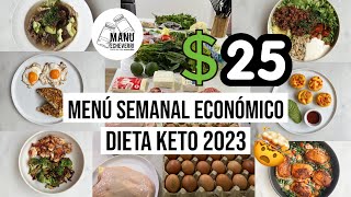 MENU SEMANAL ECONÓMICO DIETA KETO 2023 | MEAL PREP RECETAS KETO 1 SEMANA | Manu Echeverri