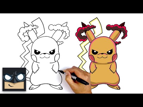 How To Draw Gigantamax Pikachu | Pokemon Sword and Shield