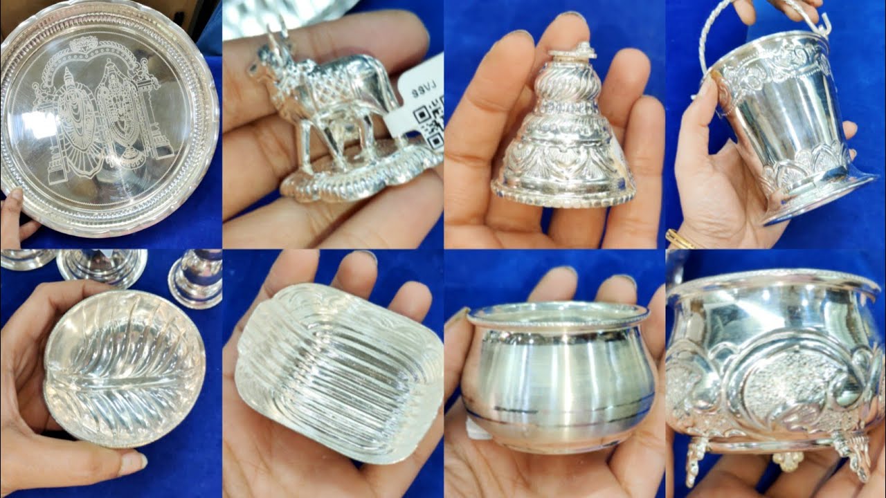 Silver god idols for pooja roomவெள்ளி பூஜை பொருட்கள்latest silver