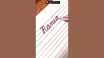 Rania-Writing beautiful name in cursive handwriting 🖋️✨#cursive #lettering #shorts #calligrahy