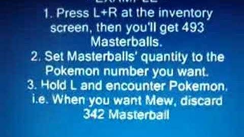 Pokmeon Diamond Pearl action replay codes (part2)