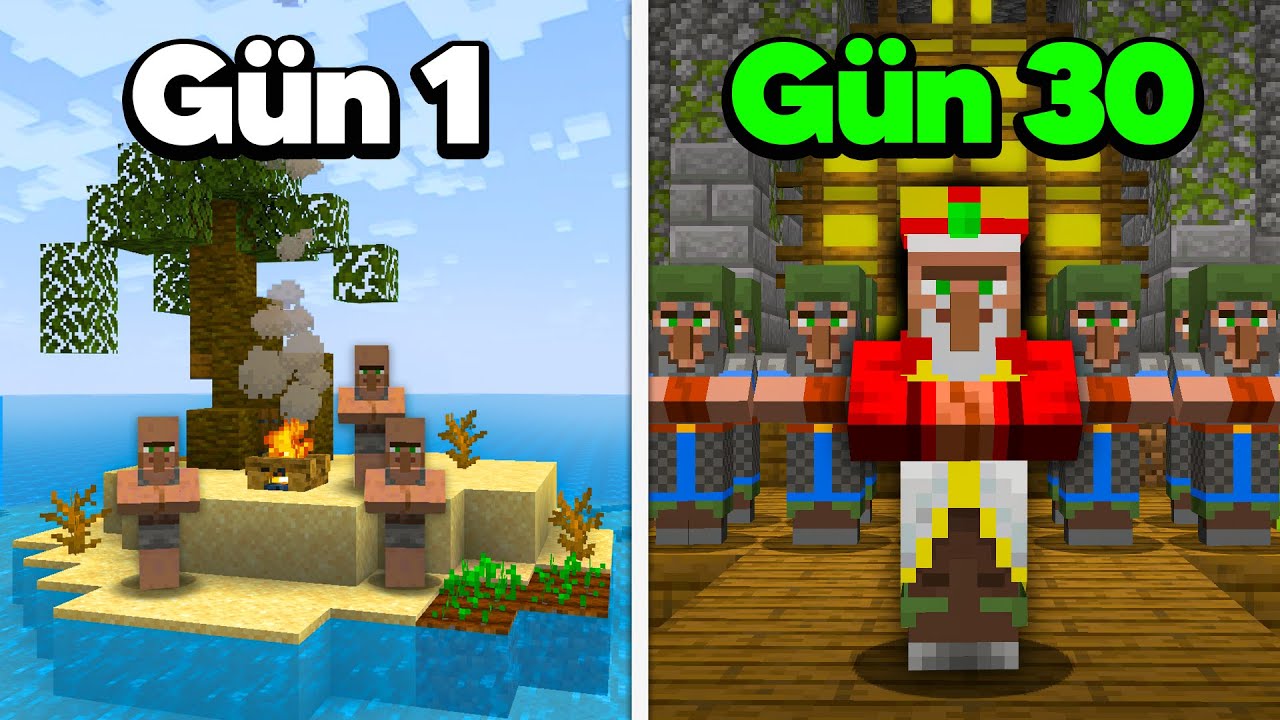 Minecraft 30 Gün içinde bir Adada Krallık Kurabilir miyim...