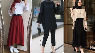 تنسيق ملابس محجبات لفصل الشتاء و الربيع  موضة 2020 hijab fashion