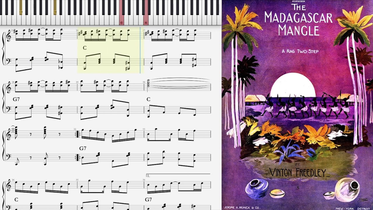 The Madagascar Mangle by Vinton Freedley (1912, Ragtime piano)