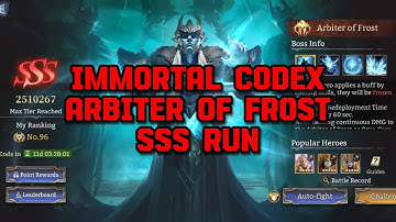 IMMORTAL CODEX ARBITER OF FROST SSS RUN | WATCHER OF REALMS