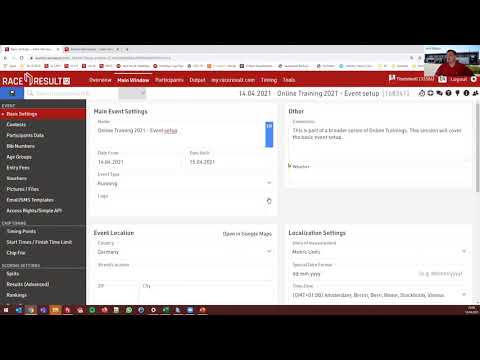 Online Training 2021 #1 (English) - Basic Event Setup