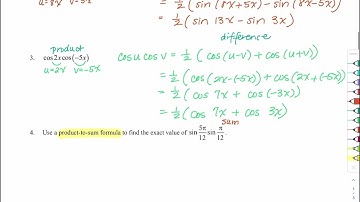 Section 5.4: Product-to-Sum Formulas