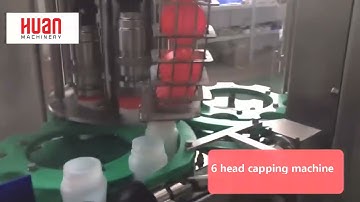 High speed 100ml bottle 6 heads rotary capping machine