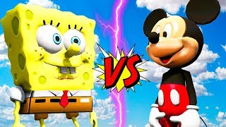 SPONGE BOB VS MICKEY MOUSE - GREAT BATTLE