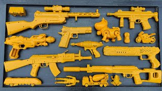 Wow!! Membersihkan Assault Rifle, Nerf Gun, Soft bullet guns, Pistol, Sapi Joget, Tayo, Sniper Rifle