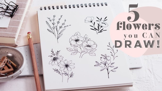 10+ Flower Ink Drawing