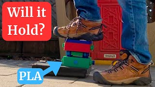 Testing the Strength of a 3D Printed PLA Scissor Lift Shoe: Can It Support My Weight?