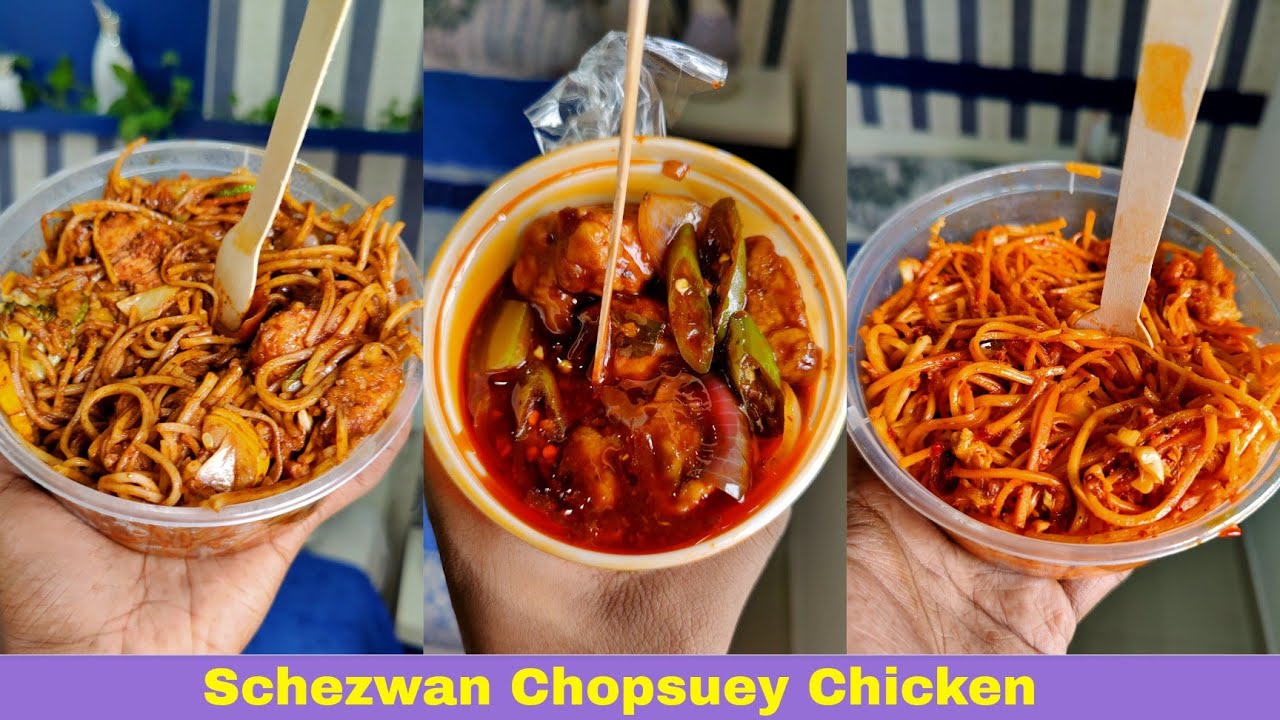 Chicken Schezwan Noodles, Chow Mein, Chili Chicken SPICY - Chinese Dishes - Rice & Noodles Lulu 