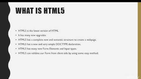 What is HTML5?. Class-51