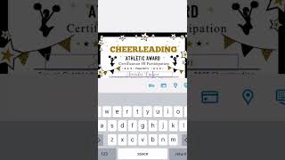 Full Editable Gold Star Cheerleading Certificate Template Tutorial Update