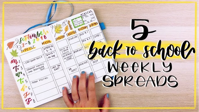 Set up a weekly spread with me in my premade journal ☺️❤️ Link in Bio