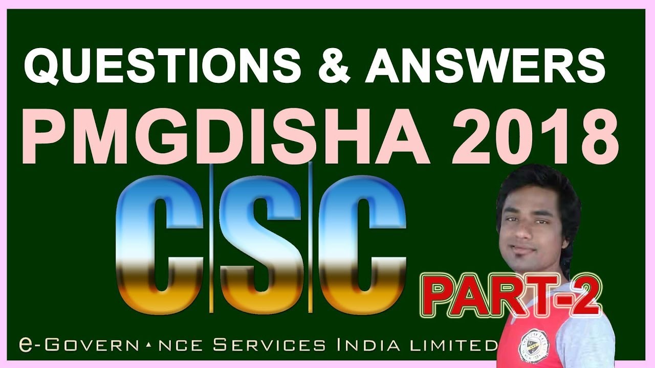 QUESTIONS & ANSWERS of PMGDISHA PART 2.. LIVE EXAM TEST
