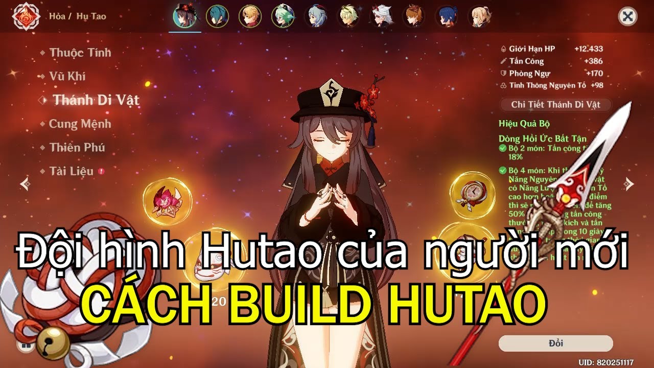 Genshin Impact Việt Nam  Team hutao f2p cho mọi người tham khảo